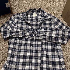 American Eagle Outfitters Blue and White Plaid Shirt